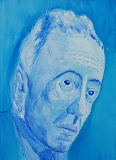 Kerstin Wüstenhöfer-Loges, Malerei, “Transparent Blue“ , Acryl auf Leinwand,120 cm x 80 cm