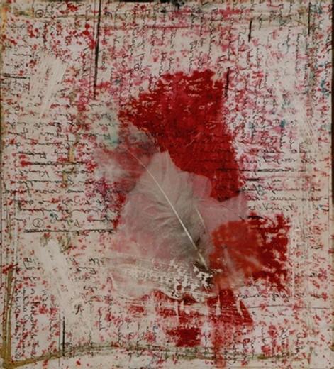 Kerstin Wüstenhöfer-Loges, Malerei, “rien ne va plus“ , Mischtechnik auf Holz,30 cm x 21 cm