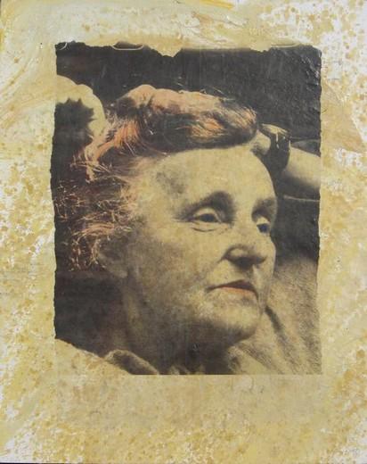 Kerstin Wüstenhöfer-Loges, Malerei, “Für Ingeborg“ , Mischtechnik auf Holz,40 cm x 50 cm