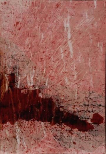 Kerstin Wüstenhöfer-Loges, Malerei, “rien ne va plus“ , Mischtechnik auf Holz,30 cm x 40 cm