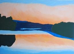 Saskia Haase, Schülerarbeit, “Sonnenuntergang“, 2013