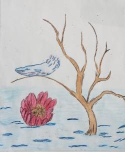 Pia Schulze, Schülerarbeit, “Waterflower“, 2013